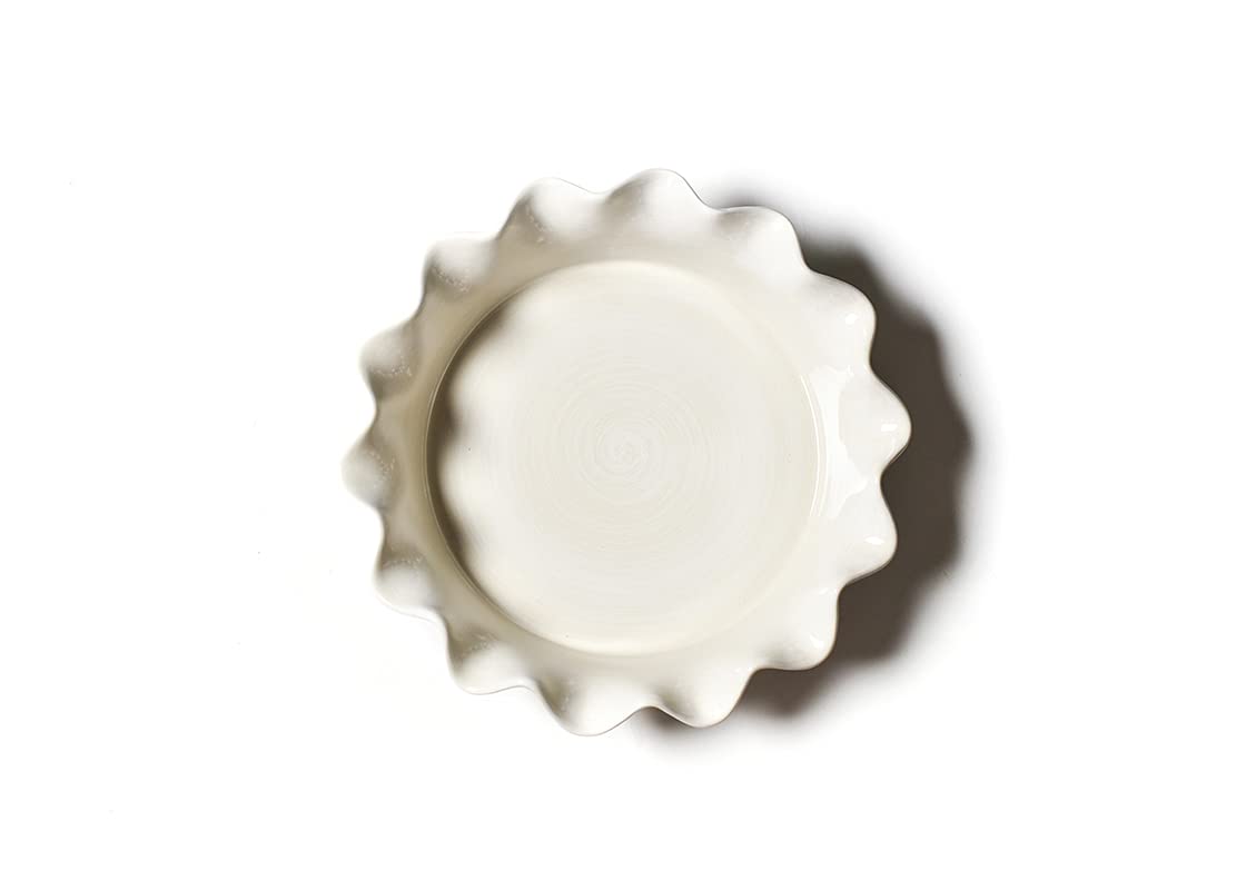 Coton Colors Signature White Ruffle 9in Pie Dish