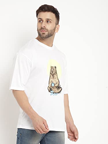 Image of GRITSTONES Men Oversized Half Sleeve Cotton T-Shirt