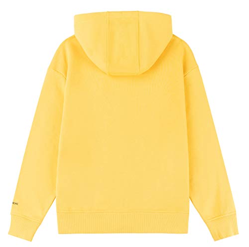 Betterchic Women's Hooded Sweatshirt Casual Soft Brushed Fleece Hoody Drop Shoulder Full Zip Up Hoodie (Yellow,M) #TOP1