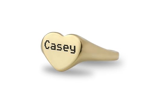 Bague gamer personnalisée coeur geek en bijoux mignons gravés