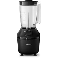Licuadora Philips 600W Philips Licuadora y Máquina de Batidos - 450W, Jarra 1.9L, App Recetas, 1 Velocidad + Pulso, ProBlend, Trituración de Hielo (HR2041/01)