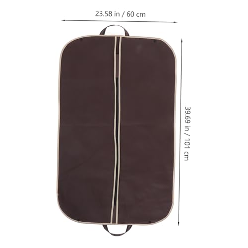 Thickened Suit Storage Bag for Travel Dustproof Garment Cover Portable Hanging Clothing Organizer Waterproof Oxford Fabric Size (Coffee)2