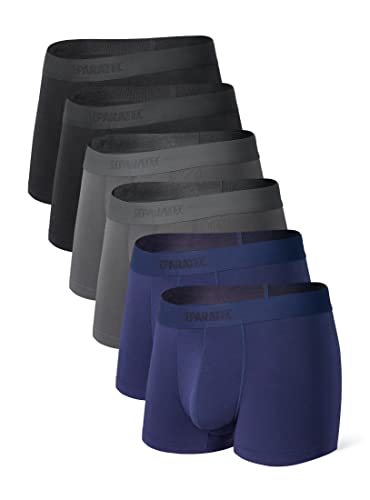 Separatec Mens Trunks Underwear with Dual Pouch Mens Underwear, Soft Breathable Rayon Made from Bamboo Trunks for Men