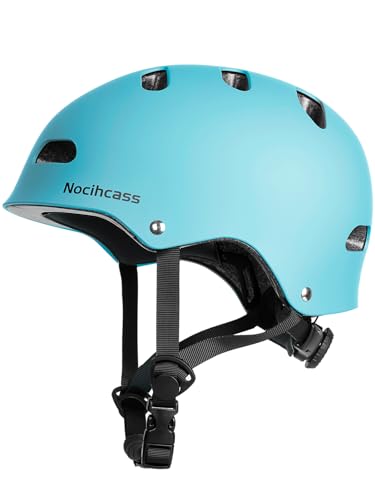 Nocihcass Skateboard Bike Helmet,Multi-Sport with Premium Safety & Ventilation,Shock-Absorbing,Adjustable for Cycling Scooter Commuter Skate Protection for Youth Adult(Large, Mint Green)
