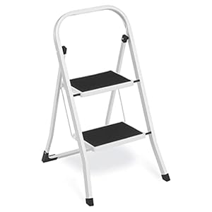 Songmics GSL12WT Klappleiter mit 2 Stufen