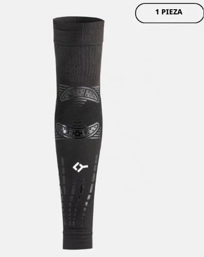 FLOKY 1pz manga No Strain Evolution multideporte. Tenis, pádel, baloncesto. Reduce las vibraciones, sostiene codo y antebrazo. Manga de compresión, estabiliza tendones y músculos. Negro L-XL