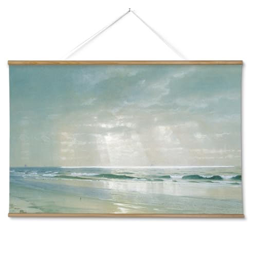 InSimSea 36x54 Large Canvas Scroll Coastal Wall Art, Seascape Nature