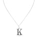 Sterling Silver Initial Necklace A-Z (18" chain included)
