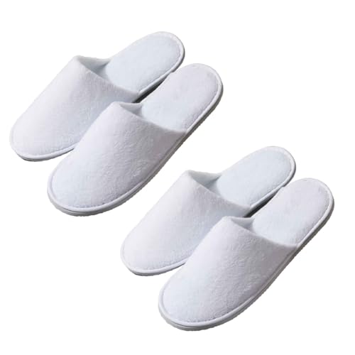 BCHKO 2 Pares Zapatillas de Hotel Desechables para Invitados Cómodas y Transpirables SPA Hogar Unisex (engrosadas)