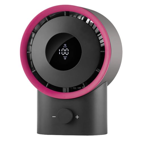Opatiny Ventilador de escritorio recargable con pantalla digital, batería de 4000 mAh, 100 ajustes de velocidad, diseño compacto para uso doméstico y de oficina
