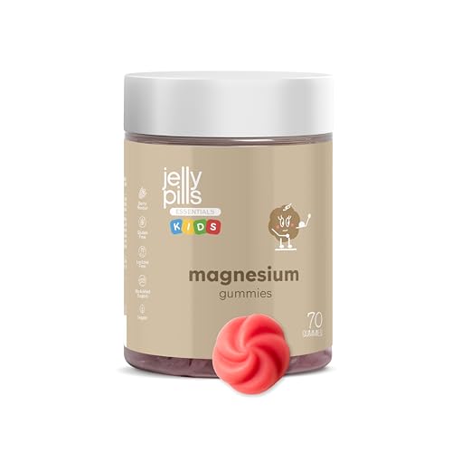 Jelly Pills Kids Gominolas 810 mg Citrato de Magnesio y Vitamina B6 niños - 70 Gummies Veganas sabor Frutos del Bosque - Sin azúcares añadidos - Reduce su cansancio y fatiga - 90 mg de Magnesio