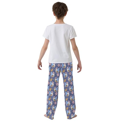 ZZXXB Poodle and Stars Boys Long Pants Soft Trousers Elastic Waist Kids Lounge Bottoms with Pockets S-XL3