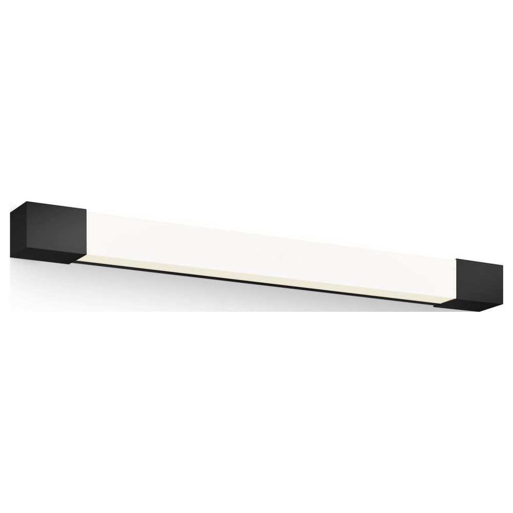 PHILIPS Rover LED Spiegelleuchte quadratisch, ideal geeignet für das Badezimmer, 10 W, 1500 lm, 2700 K, Schwarz, IP44, wasserfest