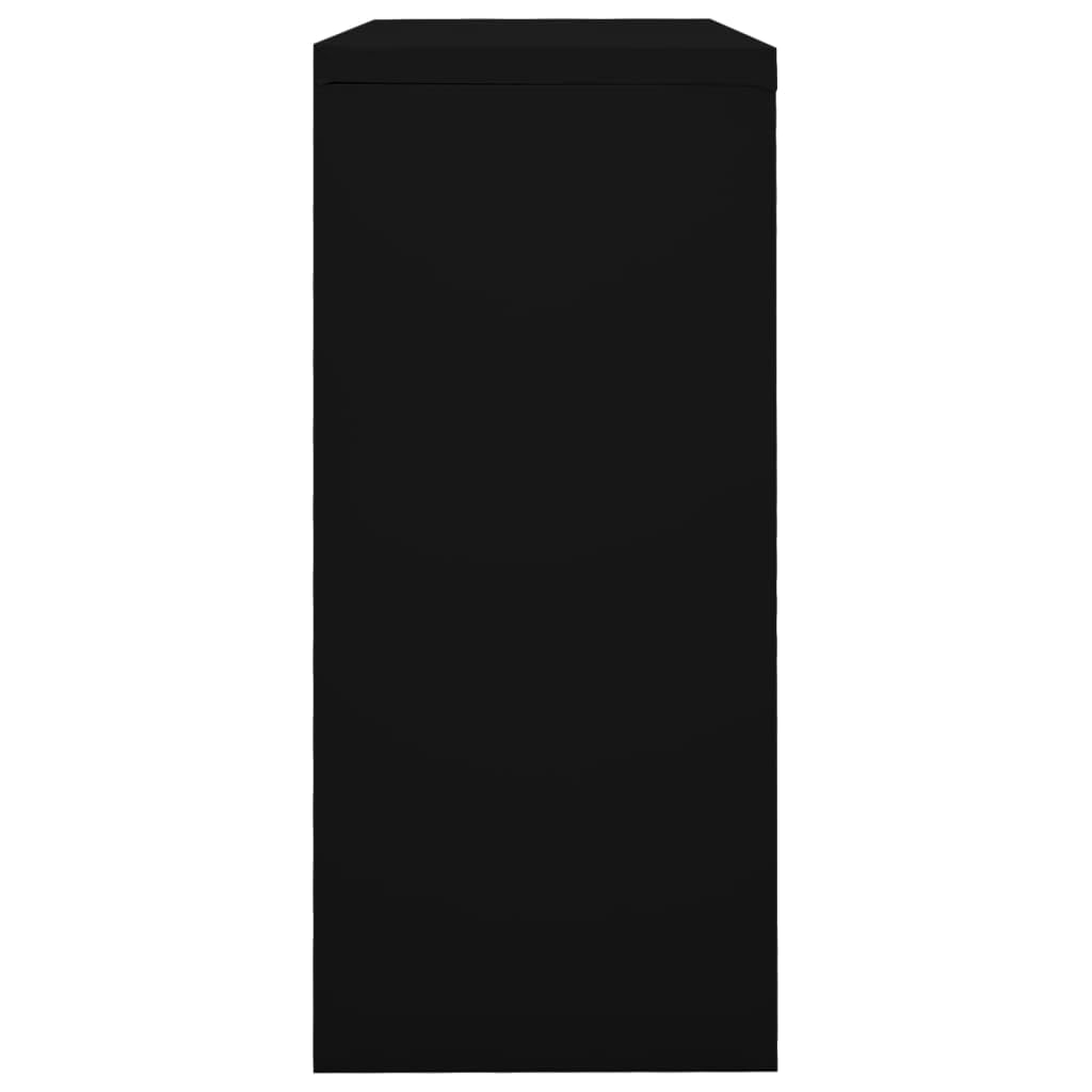 VidaXL Armoire à Portes Coulissantes de Rangement - Organisateur de Couloir Intérieur Noir 90x40x90 cm en Acier