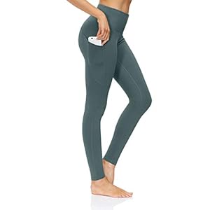 shine future Sportlegging voor dames, hoge taille, voor sport, fitness, yogabroek, lang met zakken, sportbroek, yogabroek.