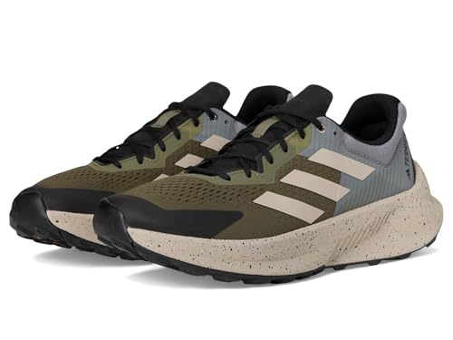 Adidas Men's Terrex Soulstride Flow Trail Running, Olive Strata/Wonder Beige/Solid Grey, 8