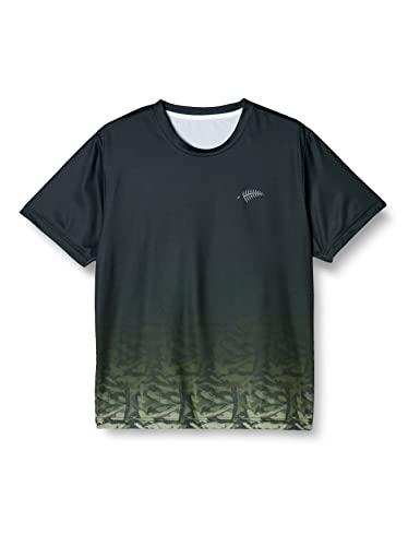 フリーノット(Free Knot) 綿タッチTシャツ （グラデーションカモ） Mサイズ オリーブ Y1656-M-64