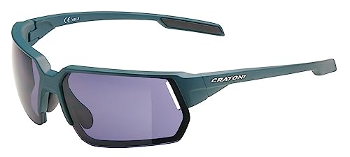 Cratoni C-Lite Color + Lifestyle Fahrradbrille Sonnenbrille Sportbrille (petrol-graublau)