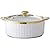 FENNVV Ceramic Soup Tureen with Lid 2.2L Large Capacity Serving Tureen Soup with Spoon Gold Trim White Porcelain Serving Soup Bowls for Home Kitchen Restaurant Decoration,1.8L/1.6QT