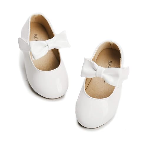 Image of Felix & Flora Toddler Flower Girl Dress Shoes - Girl Ballet Flats Party School Shoes Wedding