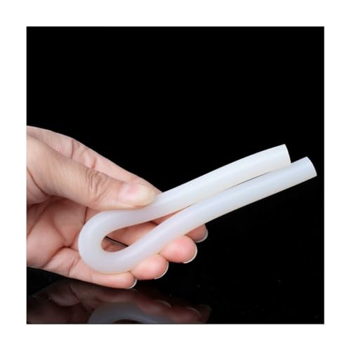 Tiras de sellado de juntas de goma con cordón de silicona sólida blanca, for mejoras del hogar, resistente a altas temperaturas, con forma de O redonda, 5 m (6 mm)(2.5mm)
