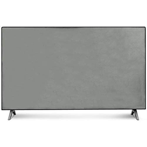 Kwmobile Dust Cover for 65" TV - Fabric Case Protector for Indoor Flat Screen - Light Grey