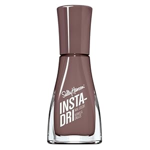 Sally Hansen Insta-Dri Nail Polish, Slick Slate, 60 Seconds Quick Drying, Long Lasting, Streak Free, Shiny Finish, 3-in-1 Formula, Built in Base and Top Coat, 9.17ml