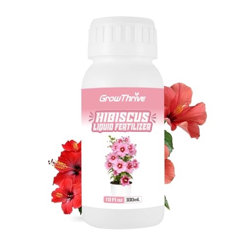 Hibiscus Liquid Fertilizer – Plant Food Liquid Fertilizer with Probiotics, Promotes Growth & Bloom, Organic Slow Release to Prevent Seedling Burn & Over-Fertilization, 10 oz