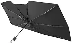 Protetor Solar Para-brisa, Quebra Sol Portátil, Proteção Térmica UV, Protetor Solar com Isolamento Térmico, Retrátil, Protetor Térmico Para Carro, Protetor Dobrável Preto para Carro
