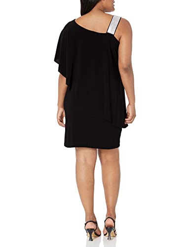R&M Richards One Shoulder Black Cocktail Dress #TOP14