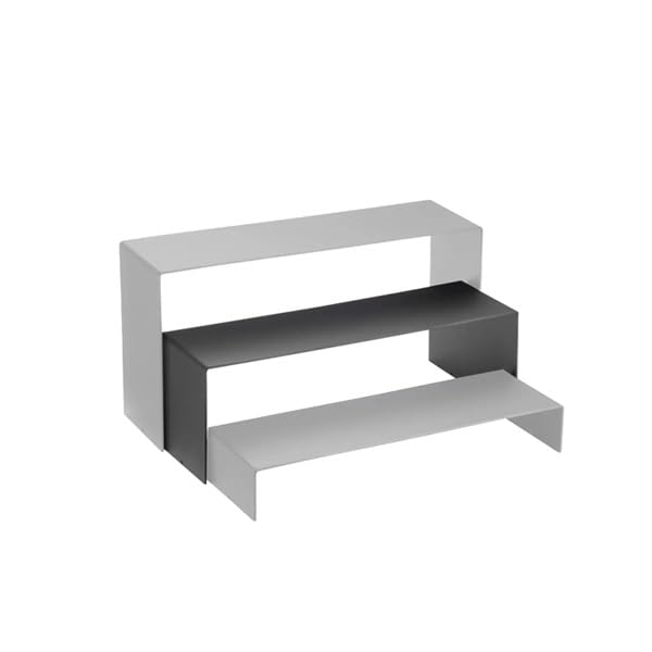 Pintinox Alzata Media per Buffet in Acciaio Inox, 56,1x17x19,2 cm, Color Carbone linea Caleido