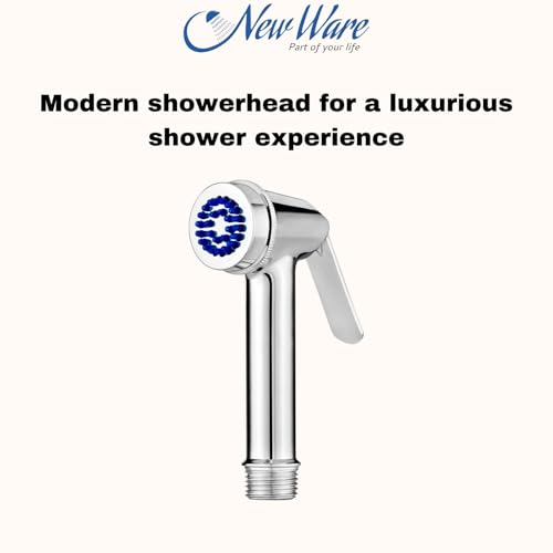 Image of New Ware Health Faucet Gun, Hand Jet Bidet Spray Head ABS Material Health Faucet for Bathroom, Toilet, Shower with Chrome Finish (Royal Faucet Gun)