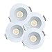 Diodesy 6-Inch LED Round Downlight Luminaire. Recessed Ceiling Light Fixture, 24-Watt, CCT 5 Color Changing (2700K/3000K/3500K/4000K/ 5000K), 1735 Lumens, White, Dimmable, 4-Pack