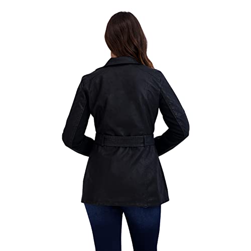 Baccini Faux Leather Jacket | Womens Motorcycle Jacket – Long Trench Coats, Belted Womens Jacket With Side Pockets For Spring #TOP3