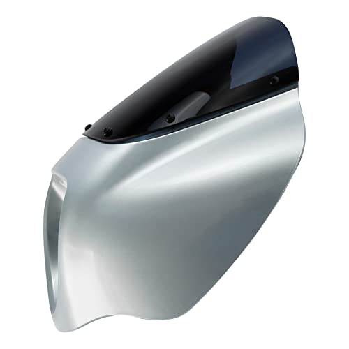 Image of Green-L Barracuda Silver Front Headlight Quarter Fairing Windshield Fit For Harley Softail Low Rider FXLR S FXLRS 2018-2025 Street Bob FXBB FXBBS 2018-2025 Softail Standard FXST 2020-2024