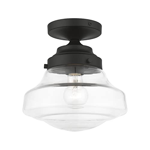 Livex Lighting, 41291-04, Avondale, Semi-Flush, Black
