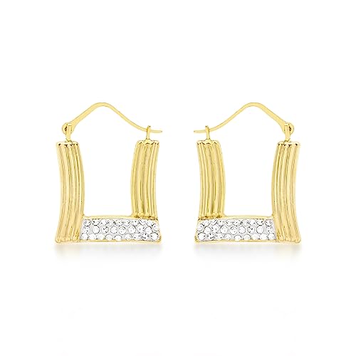 Créoles côtelées or jaune 9 ct Carissima un bijou d'exception chic