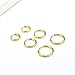 Surgical Stainless Steel Thin Hoop Earrings 6mm/8mm/10mm Small Huggie Hoop Earrings for Women and Men (E: Gold (Diameter 6mm/8mm/10mm),3 Pairs)