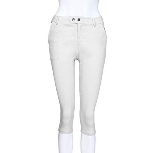 Women's Jeggings & Capris,High Waist Pull-On Jean Style Stretch Skinny Capri Pants Slim Fit Straight Crop Work Slacks2