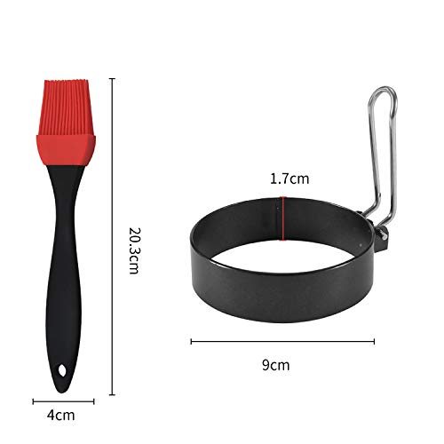Foto von ATUIO - Ei Ringe, Spiegeleiformen, Eierringe, [3 Stück] Edelstahl Omelettform, Pancake Form, Edelstahl Ei Ring Spiegeleiform für Spiegelei/Pfannkuchen/Omeletts und Mehr