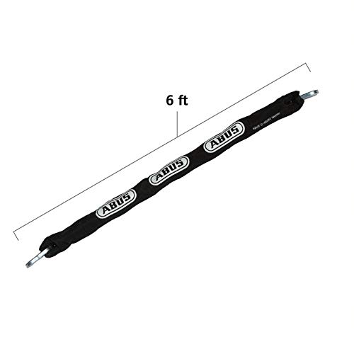 Abus Hardened Steel 8Ks 6 Foot X 5/16" Thick Square Security Chain For Bikes, Containers, Trailers, Atv's, Motorcycles And Personal/Industrial Property #TOP3