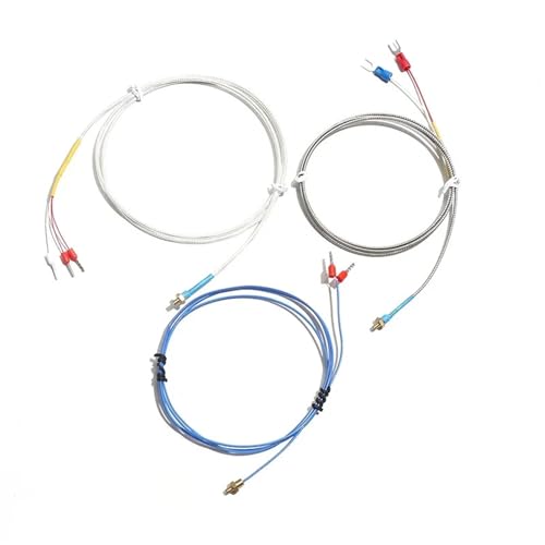 Sonda de temperatura PT100 con rosca de cobre M4 y aislamiento de cable PTFE