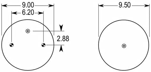 Miniatura 4 de Paquete de 2 bolsas de aire con resorte Torque para camiones Peterbilt (reemplaza Firestone 9069, Firestone 8813, Firestone W01-358-9069, Peterbilt