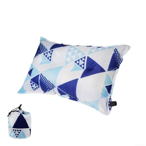 Almohada de relleno automático inflable portátil de viaje soporte ergonómico cabeza cuello oficina siesta RESTs almohada compacta camping dormir equipo azul nº 3