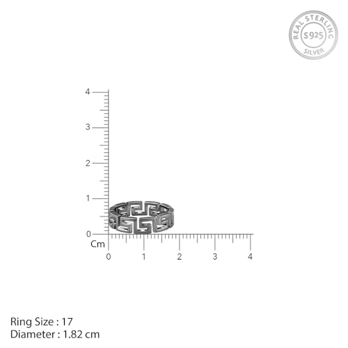 Image of GIVA 925 Silver Black Rhodium Conqueror Ring For Him,Fixed Size | Gifts for Mens and Boys| With Certificate of Authenticity and 925 Stamp | 6 Months Warranty