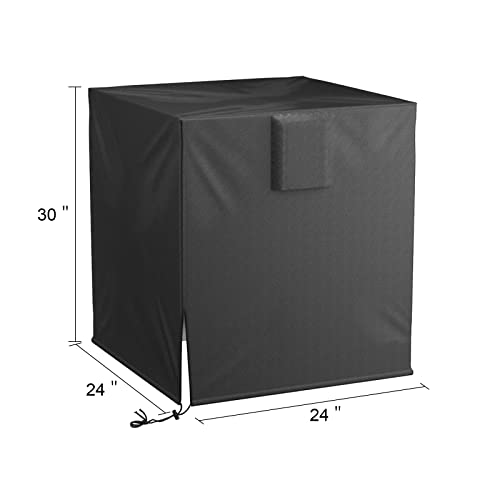 Image of Air Conditioner Cover for Outside, Durable, Waterproof, Windproof and Snowproof Design, AC Unit Covers Outdoor Fits up to 24X24X30 Inch