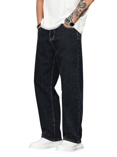 Image of KOTTY Mens Solid|Mid Rise| Coin Pocket|Button|Ankle Length|Loose Fit|5 Pocket Jeans for Mens