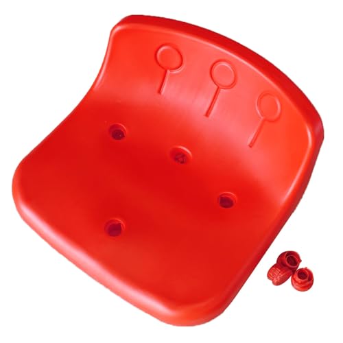 Low-Back Stadium Seats, Cushioned Grandstand Chairs, HDPE Blow-Molded Canteen Seats for Auditoriums & Clubs - Comfortable & Portable Orange Seating