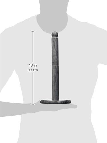 Fox Run 3831 Marble Paper Towel Holder, Black