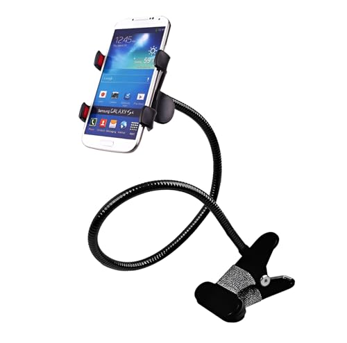 Image of LikeStar Flexible Long Arm Mobile Holder with Strong Metal Clip - 360 Rotating Phone Mount for Desk, Bed, Car & Table - Universal Adjustable Clamp for All Smartphones - Sturdy & Hands-Free Stand